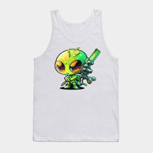 Alien with gun Tank Top